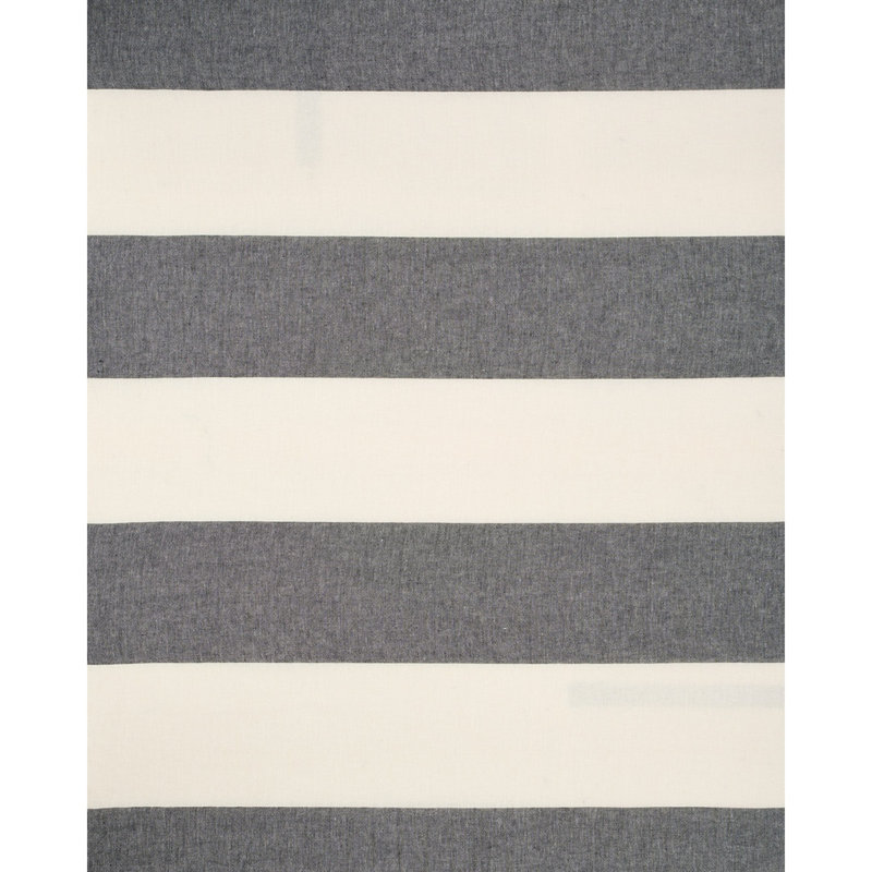 Vista Linen Stripe Casement Fabric, Carbon/White