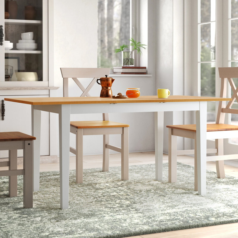 Timothee Extendable Solid Wood Base Dining Table