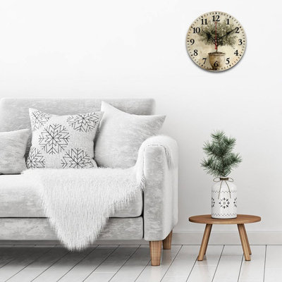 Vintage Olive Tree Round Wall Clock Decor 12"x 12" Home Office Study