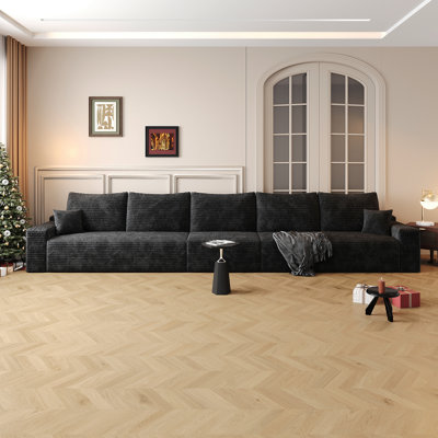 168" Cloud Sectional Couch,Modern Modular Sofa With Deep Seat, Upholstered Couches For Living Room Bedroom,No Assembly Required,(Plush Corduroy Fabric by Latitude Run