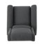 Fauteuil inclinable rembourré en tissu gris anthracite - Fauteuil inclinable de salon moderne avec pieds en bois d'hévéa pour regarder la télévision confortablement