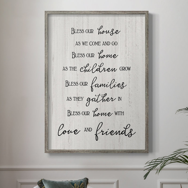«Love and Friends», reproduction encadrée - bois massif, H 11 po x l 9 po