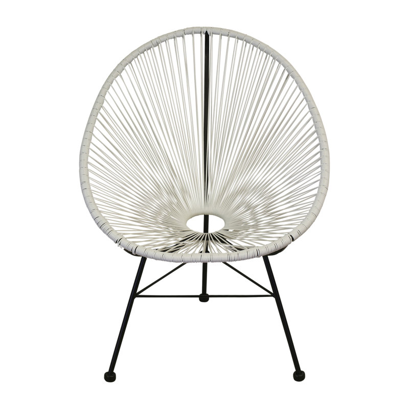 Chaise Acapulco, Cadre blanc / noir