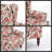 Modern Floral Accent Chair with Retro Wood Legs - Red Floral Upholstered Armchair for Living Room, Bedroom, or Office