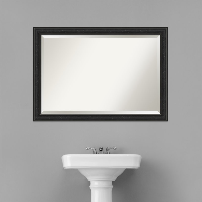 Miroir mural Mcbrayer, 28 po x 40 po, Noir