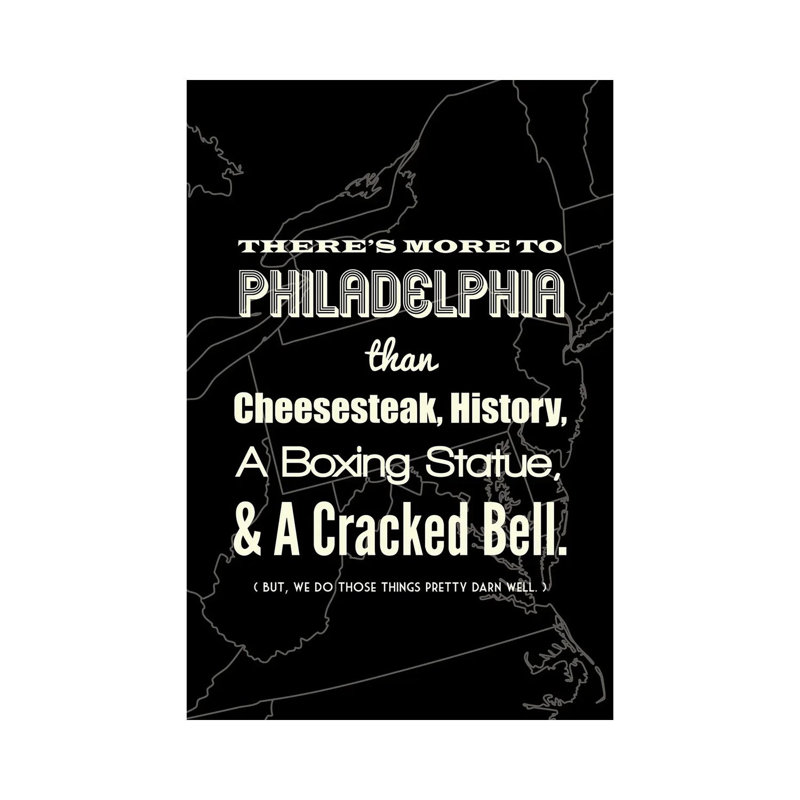 There's More To Philadelphia - Dark by Benton Park Prints - Wrapped Canvas Gallery-Wrapped Canvas Giclée