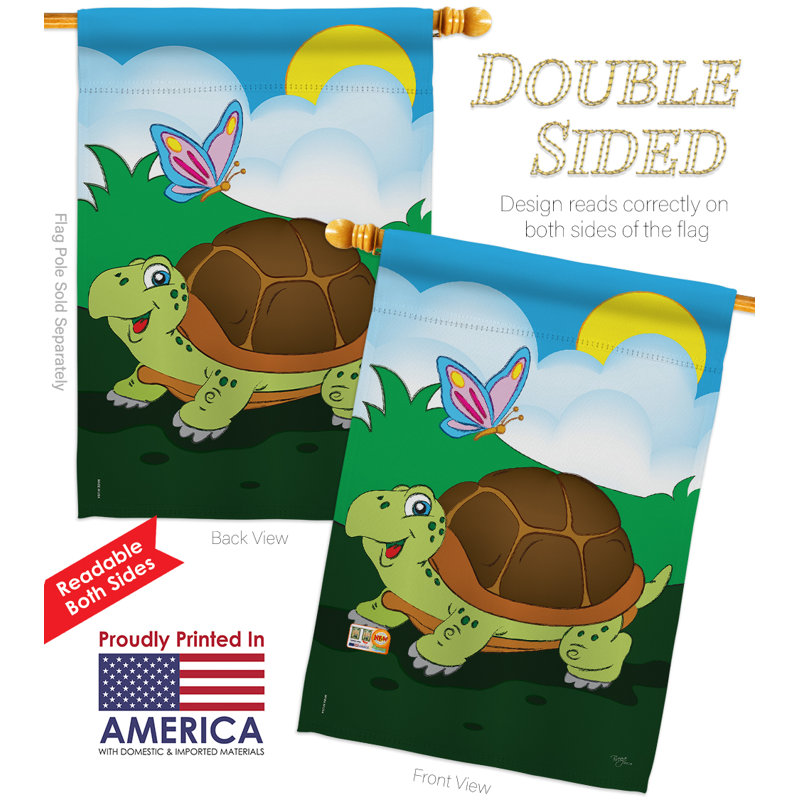 Double Sided 40'' H x 28'' W Polyester Animal Flag Set
