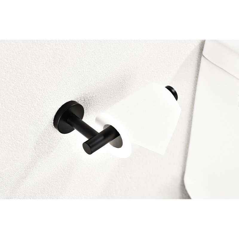 2 supports de papier hygiénique mural en noir mat - Fabrication en acier inoxydable, rouille pour les activités quotidiennes Installation simple Matériau de réglage de la maison, service de corrosion prolongé