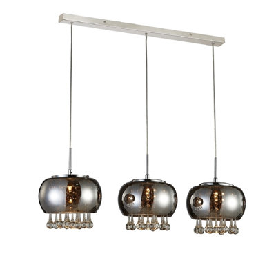 3 - Light Chrome Kitchen Island Pendant