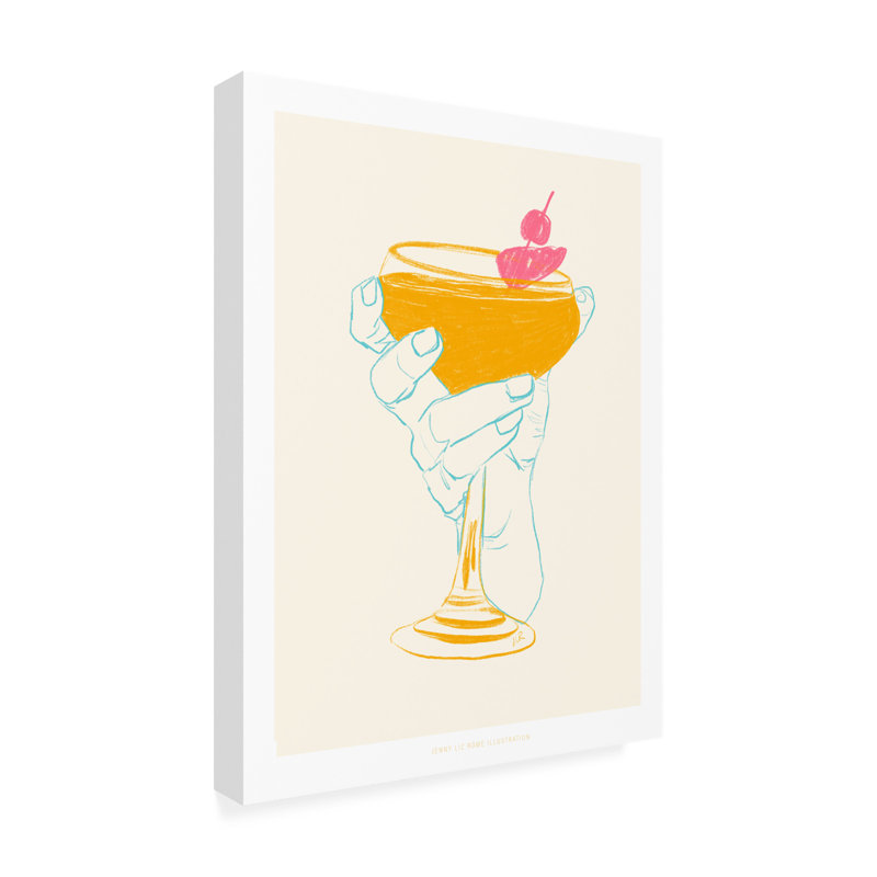 Œuvre sur toile «Bachelor jolr cocktail», H 24 po x l 18 po