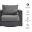 Fauteuil pivotant en aluminium gris anthracite Tahoe-2124419837