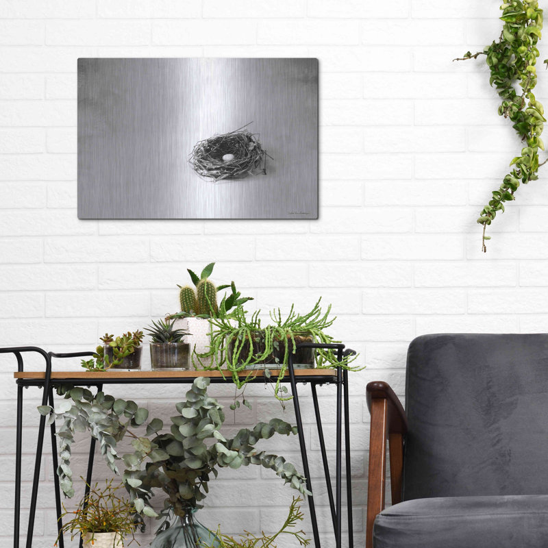 «Nestled V» par Debra Van Swearingen, art mural en métal, H 12 po x l 16 po