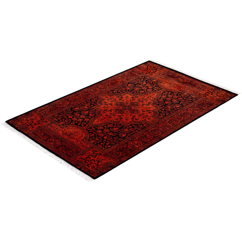 Fine Vibrance One-of-a-Kind 3' 2" X 5' 1" Hand Knotted Area Rug