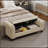 64.5" Nails Tufted Velvet Upholstery Bed Bench with Storage-1127585379