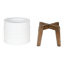 Faux eucalyptus Eudora avec pot à fleurs en bois et métal Gavri-144877984-145522156