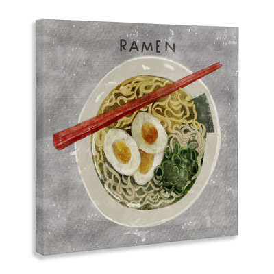 Tasty Bowl of Ramen Canvas Wall Art, design by Juliet Rose Philips