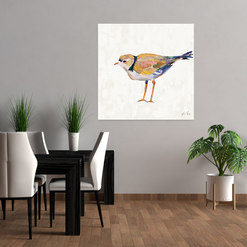 Art contemporain en lin ivoire avec animaux oiseaux, H 36 po x l 36 po