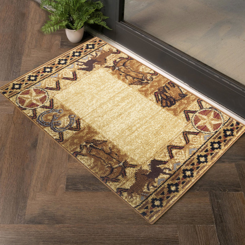 Beige Area Carpet - 5 Ft. 3 In. X 7 Polypropylene, Stain , For Home Decor Rug In Theme 5.3 7.3 Long-lasting Busy Family Homes