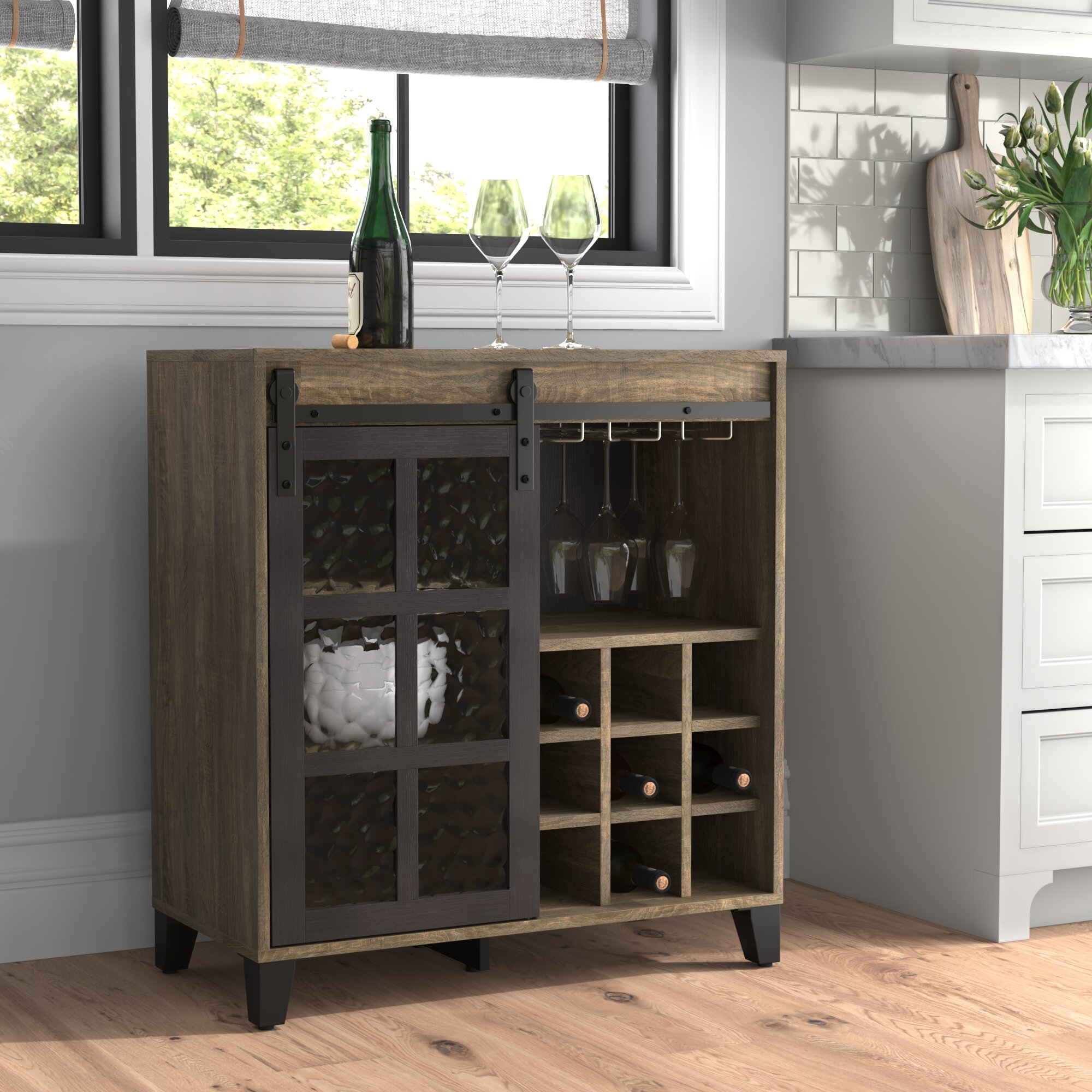 Three Posts™ Helfrich 32'' Bar Cabinet & Reviews | Wayfair