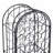 35 Bottle Wrought Iron Wine Rack Cabinet with Lock - Black