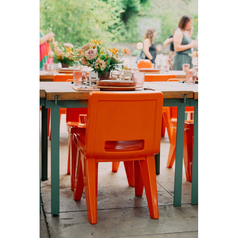 Fresco Outdoor Dining Side Chair, Vintage Orange