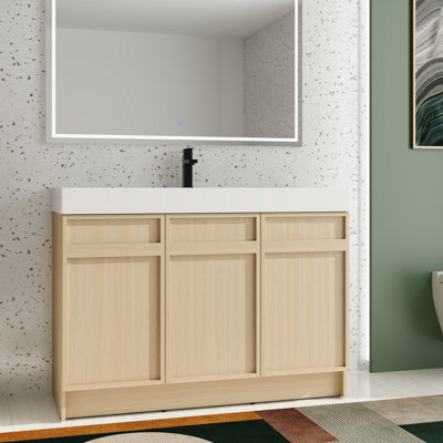 Meuble-lavabo simple 48 po avec plateau en résine