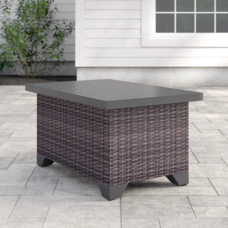 Menachem Rectangular Metal Outdoor Coffee Table