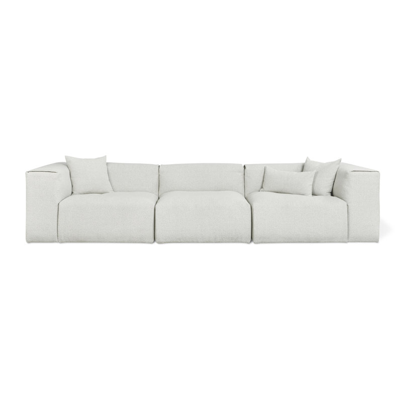 Canapé modulaire 3 pièces Nest, Brouillard, H 28,5 po x l 132 po x P 41 po, 3
