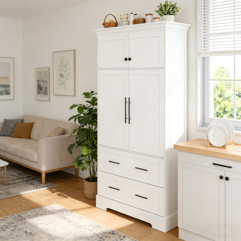 Armoire de rangement Farmhouse, Blanc
