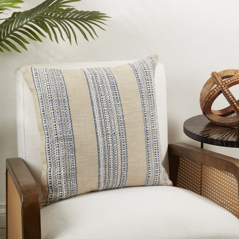 Classic Charm Striped Throw Pillow Cover