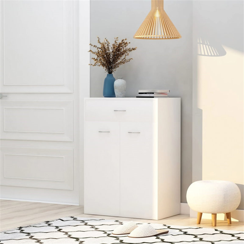 Sandara 12 Pair Shoe Storage Cabinet, White
