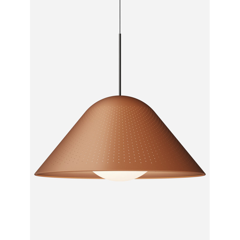 Bola Bell, 124.4" H x 30.7" W x 30.7" D, Clay, Black