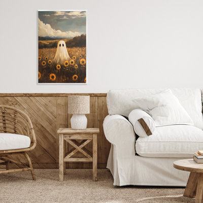 «Ghost In Sunflower Field», plaque murale par Arlington Prints