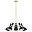 Declare 5-Light 6" Arm Pendant In White-1796082724
