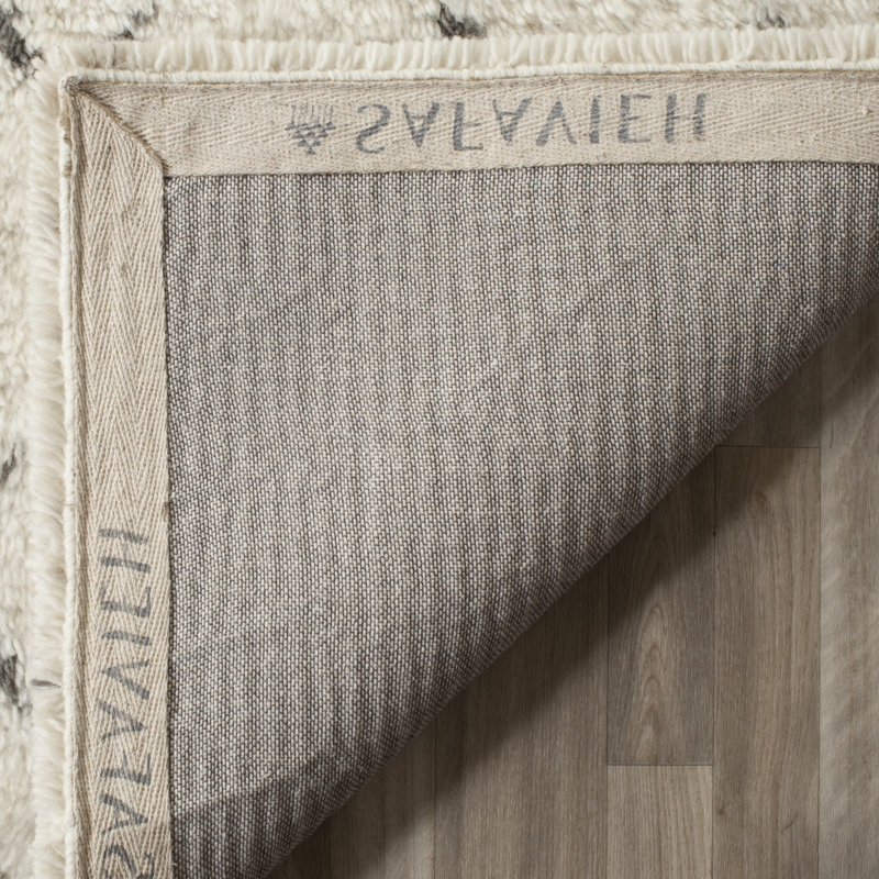 Jakes Geometric Wool Hand Woven Area Rug, Rectangle 91 x 152cm