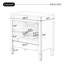 Meuble-lavabo de 30 po avec lavabo, deux portes avec tablette, charnières de porte à fermeture en douceur, style rétro-115898627
