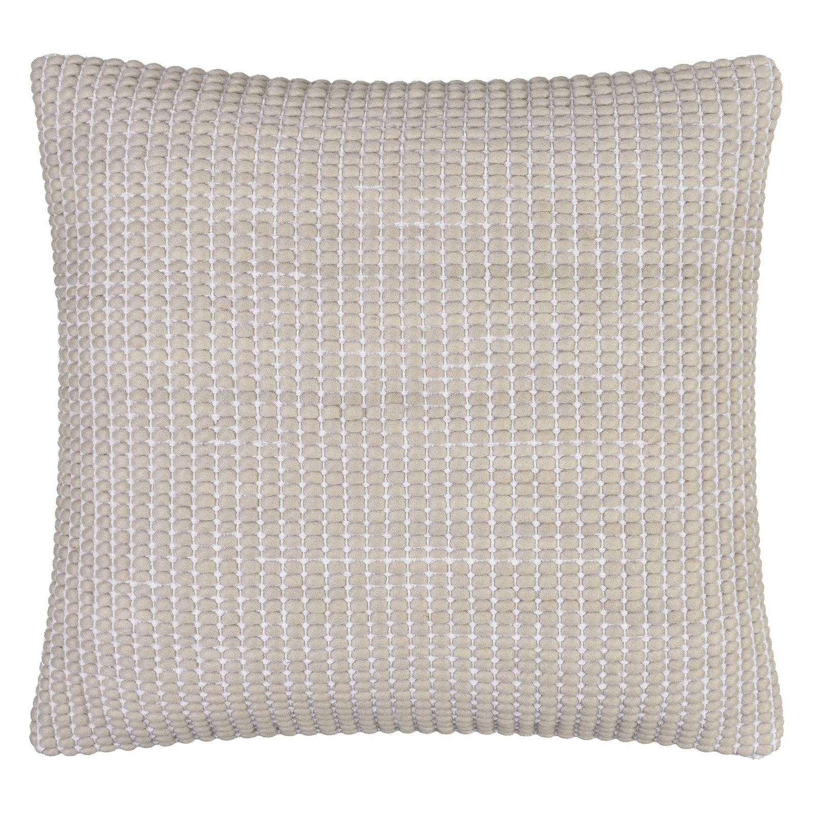 Waverly Wool Throw Pillow, Down, Gray, 18" x 18"