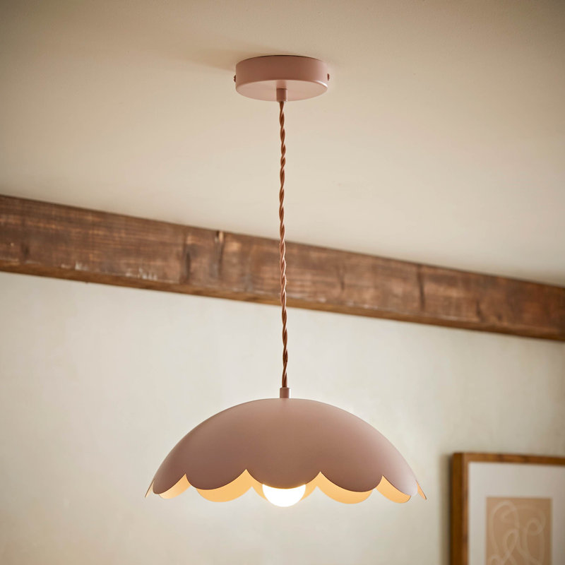 1 - Light Satin Pendant, Yes, Pink 