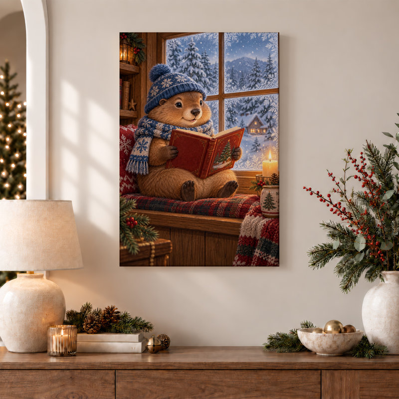 Art mural sur toile de Noël, H 36 po x l 24 po