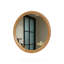 Miroir mural rond en bois naturel, miroir décoratif minimaliste de 23,62 po pour meuble-lavabo, salon (cadre en bois massif élégant)