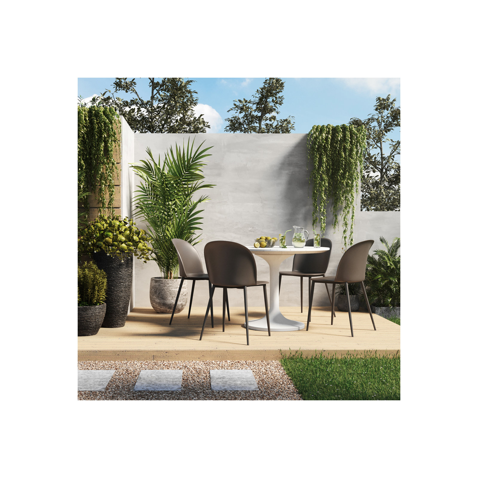 Lourdes 39.4'' Round Dining Table
