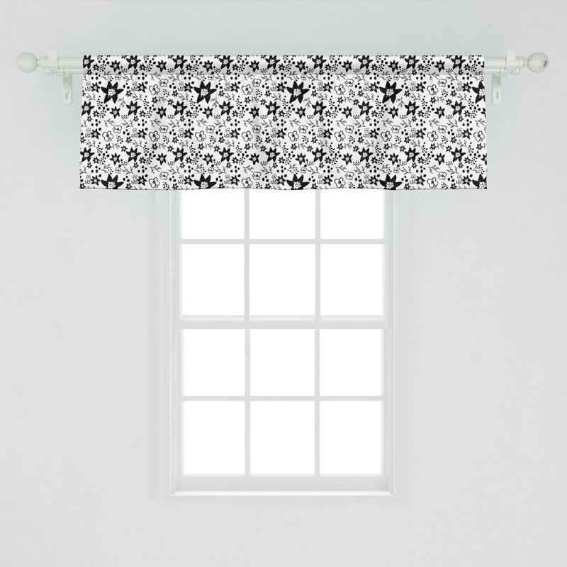 Cantonnière à motif floral Ambesonne, L 54 po x L 12 po