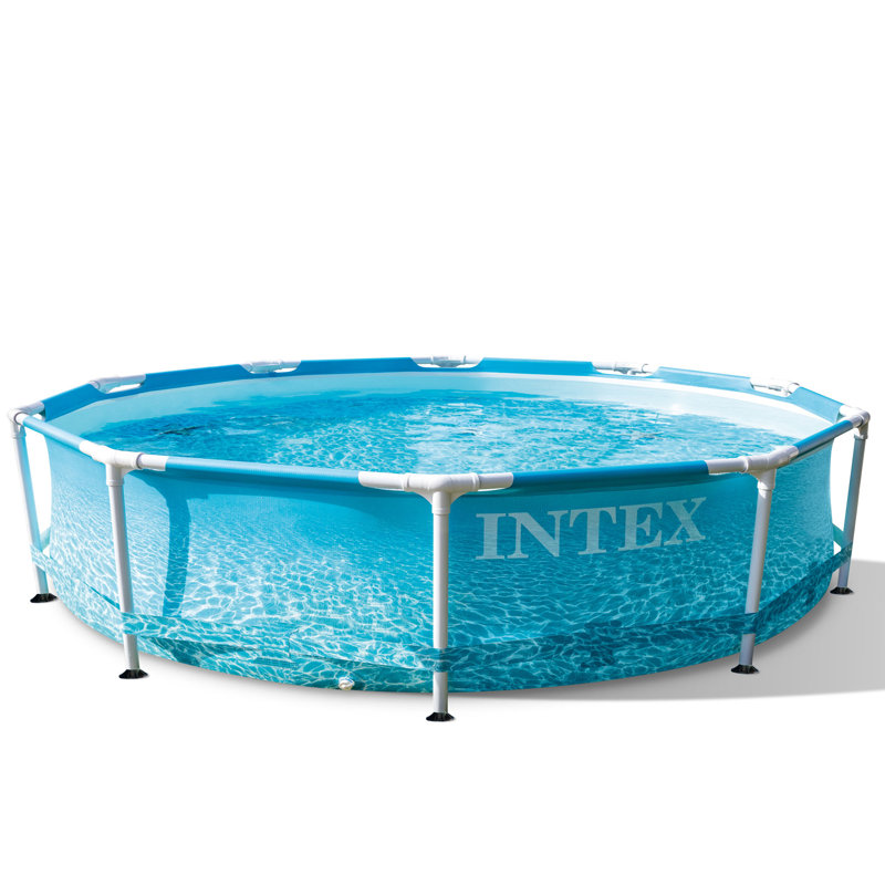 Round Frame Set Pool 30'' H x 120'' W x 120'' L , with Pump Included