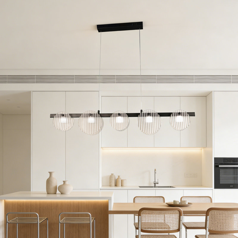 Lustre pour îlot de cuisine 5 lumières Modern Modern