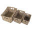 Rectangular Rattan 3 Piece Storage Basket Set