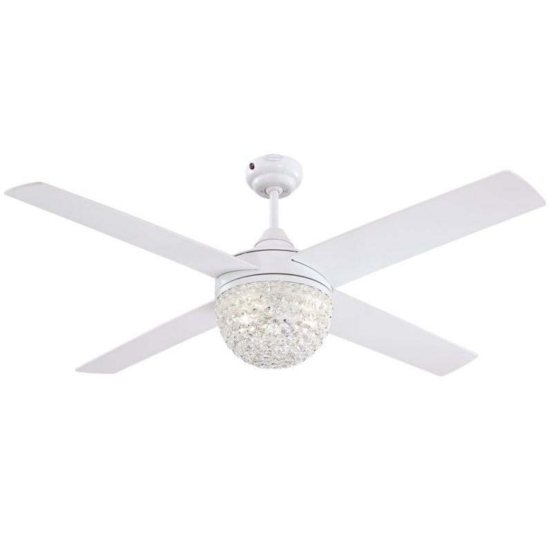 Franconia Ceiling Fan with Light Kit, White