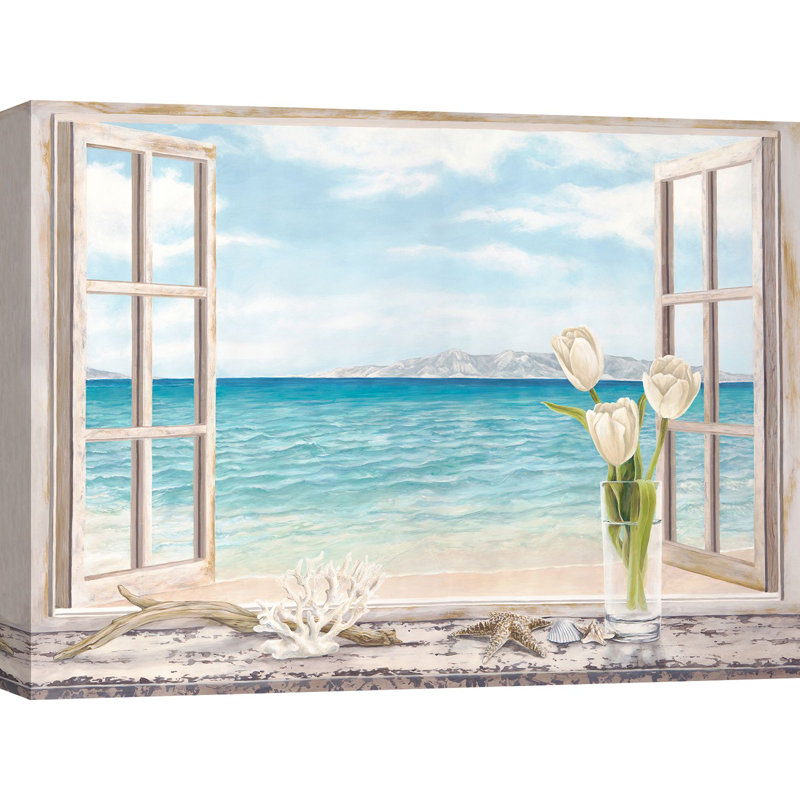 Ocean View by Remy Dellal - Wrapped Canvas Painting, 50cm H x 70cm W x 4cm D
