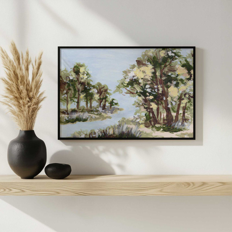 Reproduction d'art «Amber Canopy II» par Melissa Wang, Impression sur cadre ouvert sans papier mat, H 12 po x l 16 po, Doré