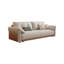 Canapé-lit causeuse en similicuir beige-1123801755