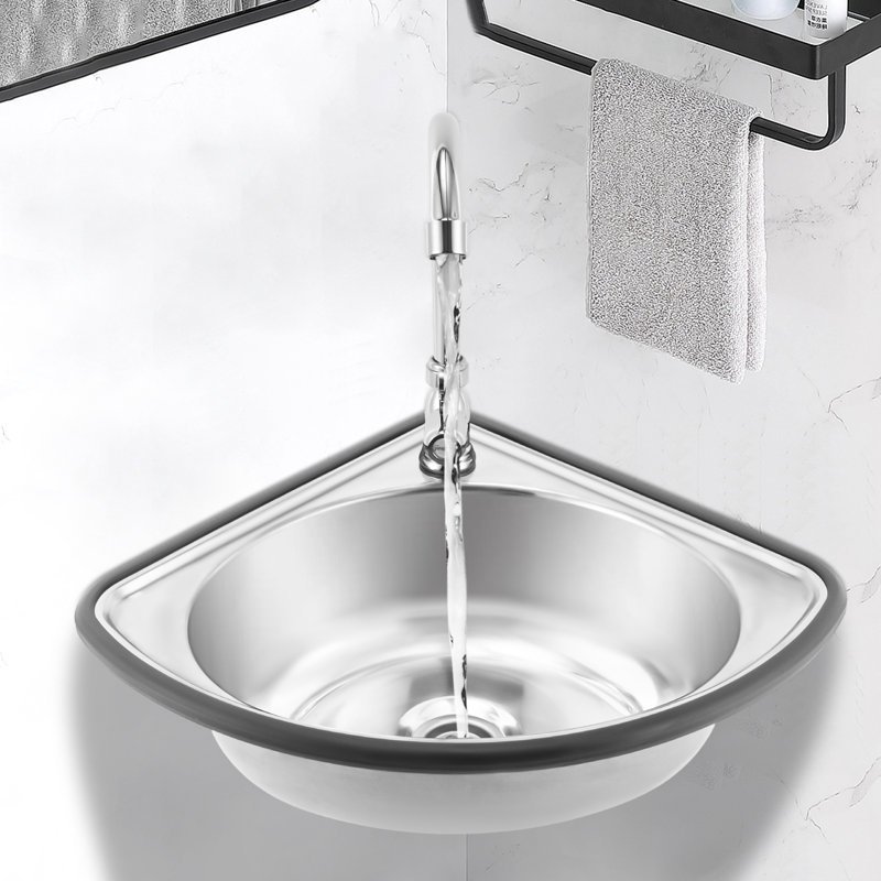 Stainless Steel  Triangle Bathroom Sink